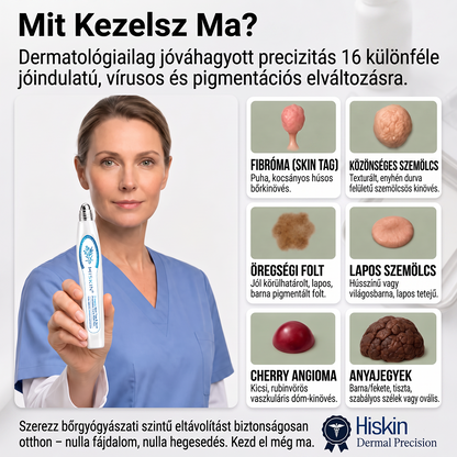 HISKIN® 7 napos golyós aplikátor szemölcsök és foltok ellen – Fejlett, fájdalommentes és hegmentes bőrhibatartó megoldás