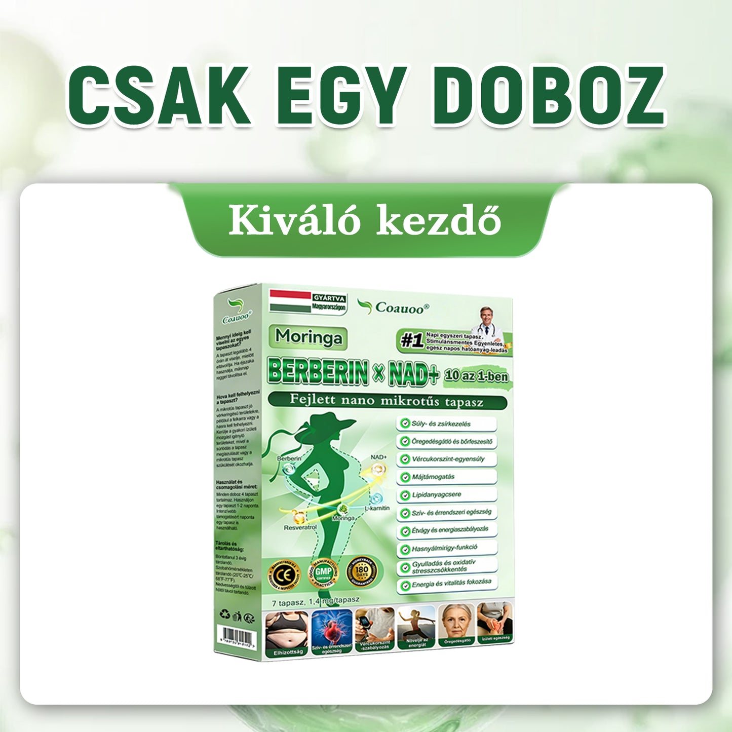 hivatalos üzlet | 𝐂𝐨𝐚𝐮𝐨𝐨® 𝗠𝗼𝗿𝗶𝗻𝗴𝗮 × 𝗕𝗲𝗿𝗯𝗲𝗿𝗶𝗻𝗲 𝟭𝟬 az 1-ben Karcsú és Egészséges Nano Mikrotűs Tapasz✨