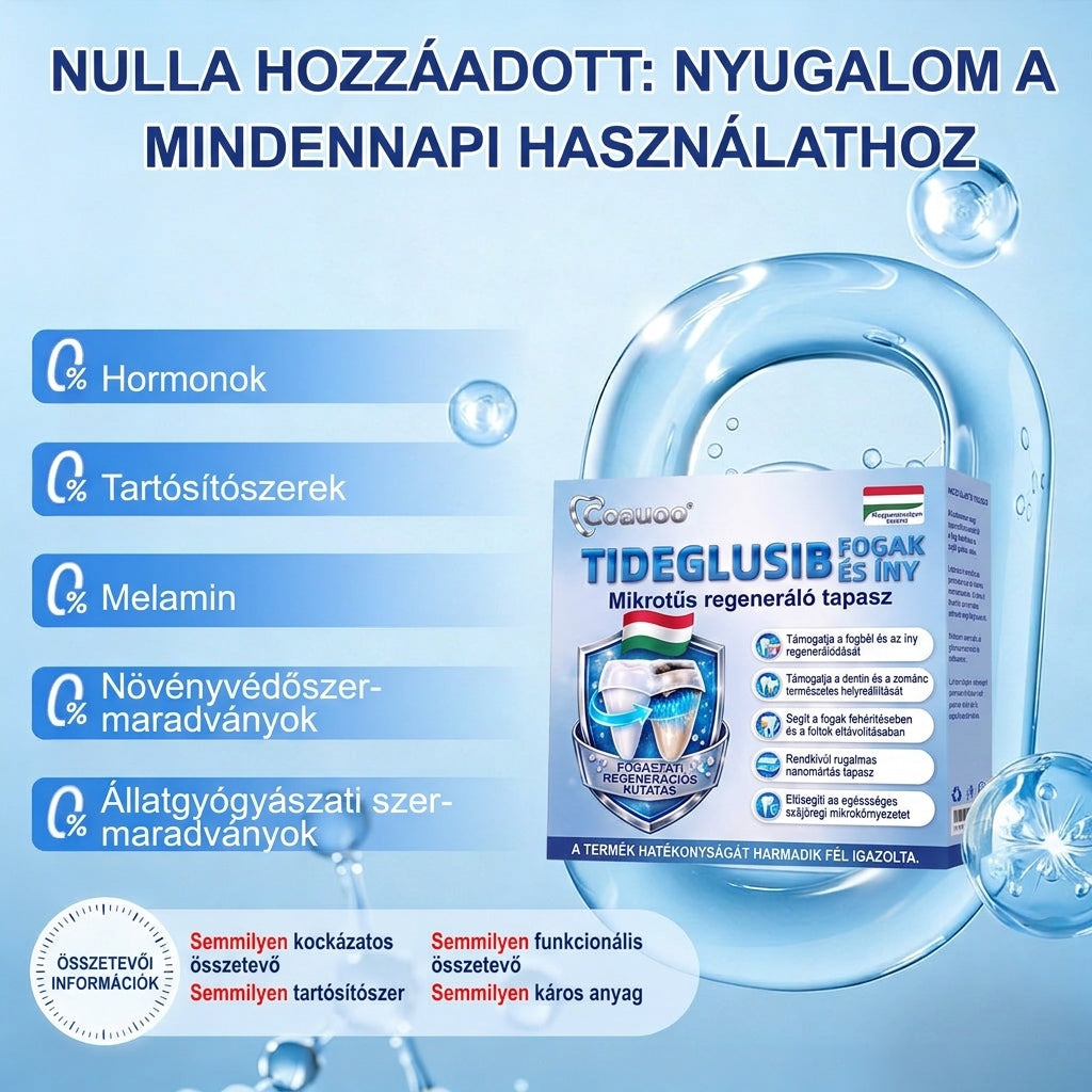 🦷 Mondj búcsút az érzékenységnek és kellemetlenségeknek! 𝐂𝐨𝐚𝐮𝐨𝐨® Tideglusib szájcsíkok – gyors regenerálás a fogaknak és az ínynek 😊